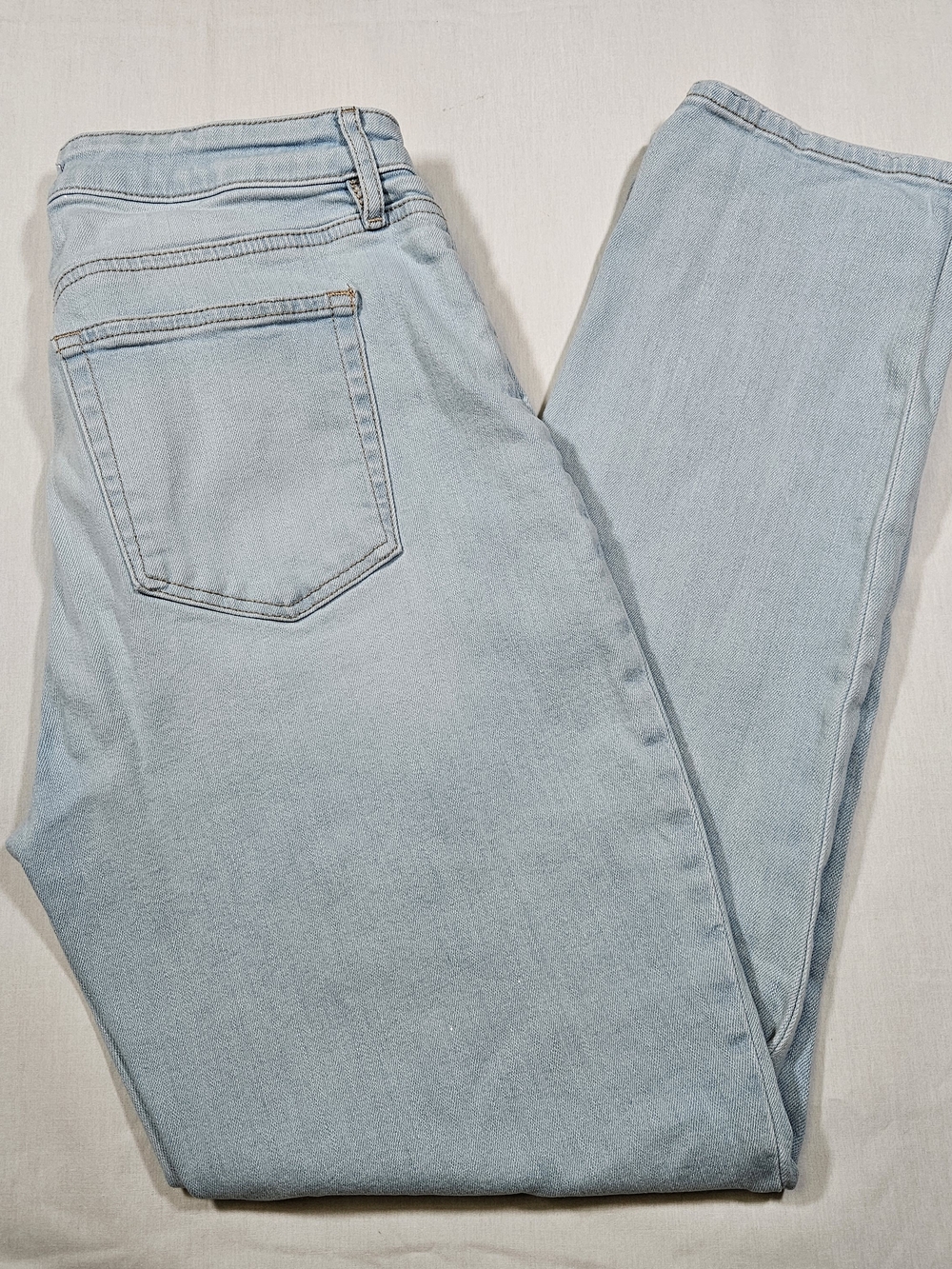 LOFT Women's The Girlfriend Jeans Size 4 27 Straight Ankle Light Glitter Denim